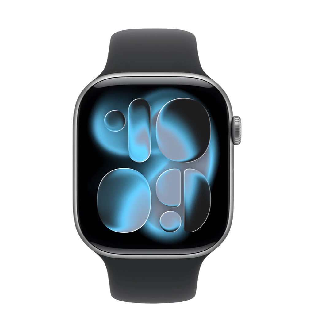 Apple Watch Series 11 GPS + Cellular 46mm Space Grey Aluminium Case with Black Sport Band | M/L