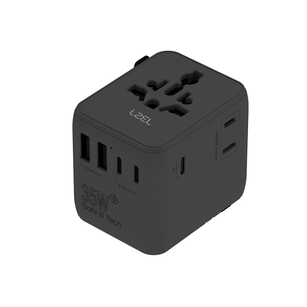 LZEL Voyage GlobePowers 35W GaN III Fast PD Travel Adapter