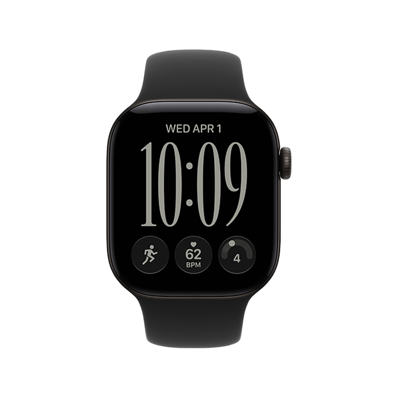 Apple Watch Series 12 GPS 42mm Black with Black Sport Band S/M