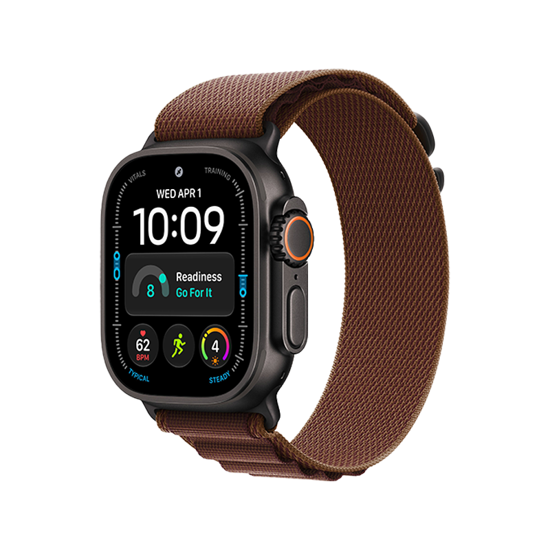 Apple Watch Ultra 4 GPS + Cellular 49mm Black Titanium Case with Burgundy Alpine Loop - L + Bundle Offer