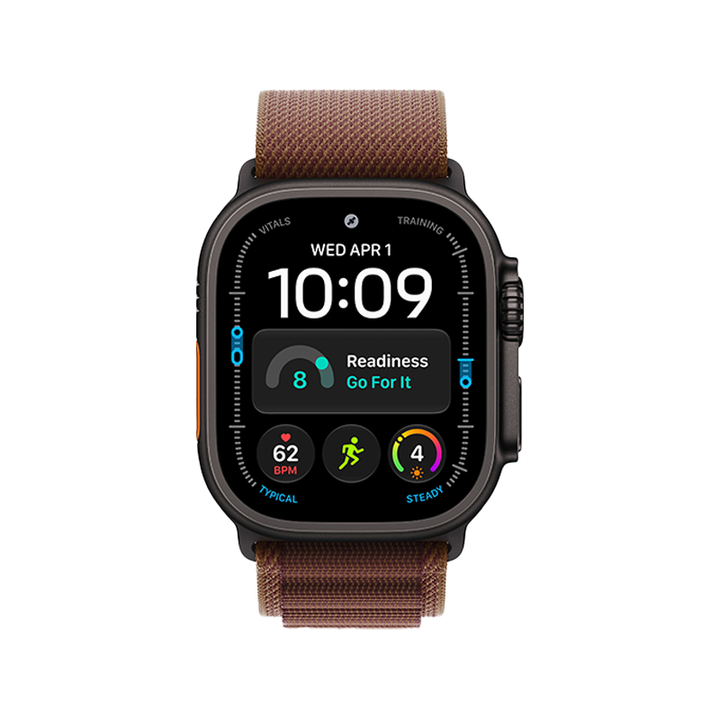 Apple Watch Ultra 4 GPS + Cellular 49mm Black Titanium Case with Burgundy Alpine Loop - L + Bundle Offer
