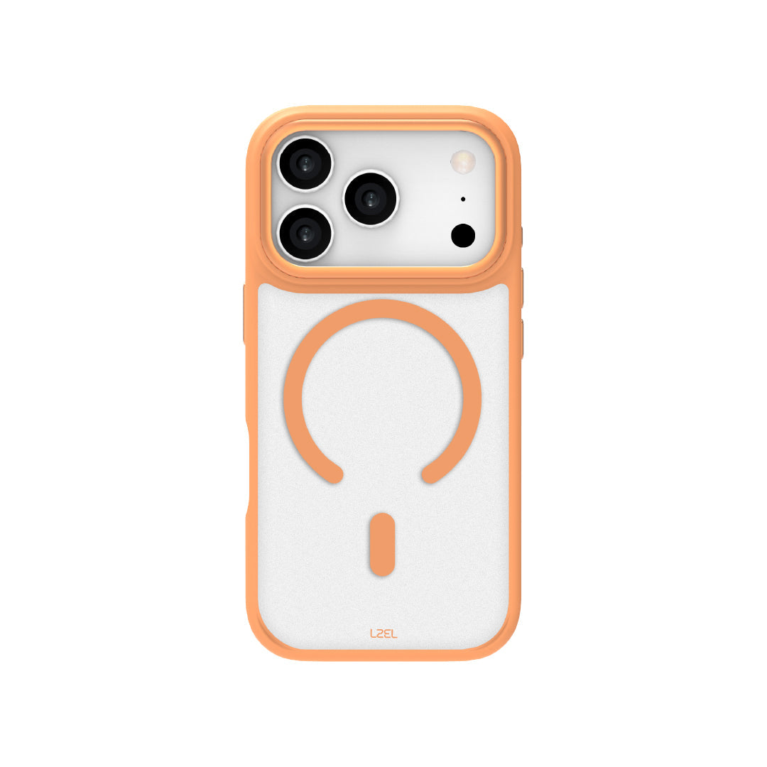 LZEL MagRevo Shield Case for iPhone 17 Pro Max | Papaya Orange