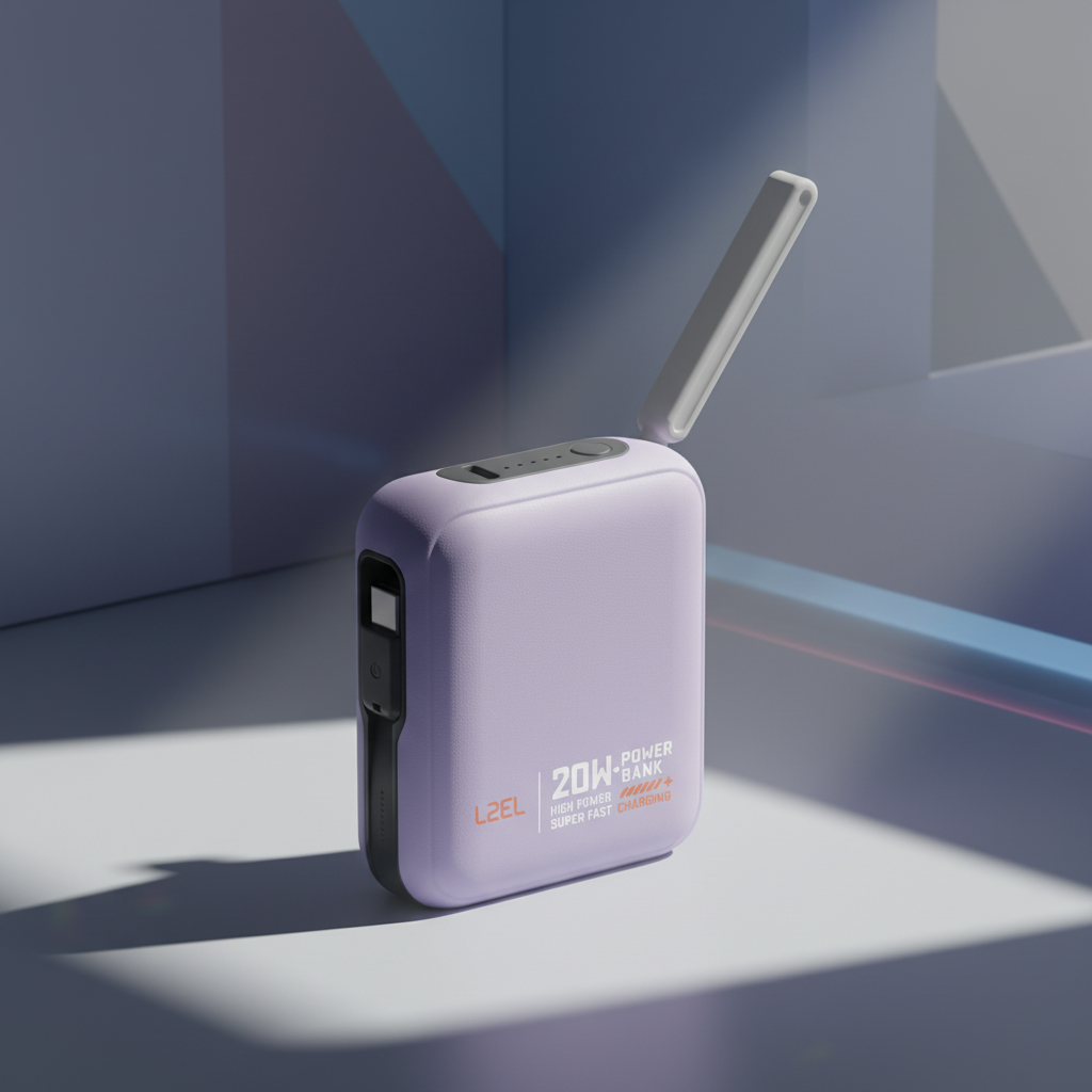 LZEL ZenoFlex Charge Mini 10000mAh PD Power Bank â€“ 20W Output / 18W Input | Purple