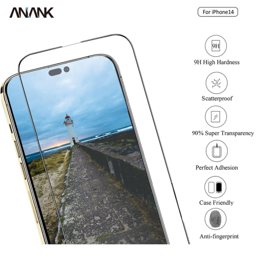 Anank iPhone 14 Pro Glass 2.5D Reinforced Edge Protection