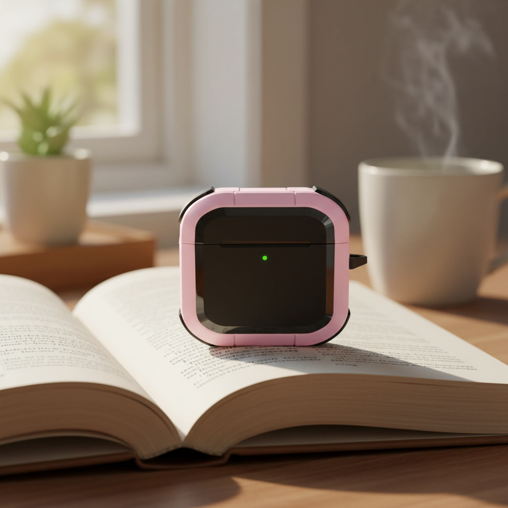 LZEL Airpods 4 Aurum Guard Max Hard PC+TPU Case | Pink/Black