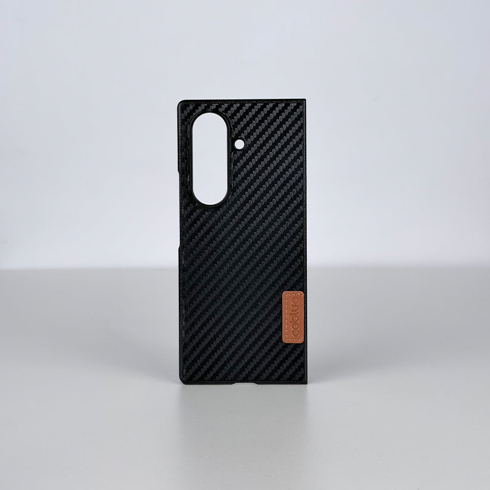 Coblue Leather Grain Drop-Proof Case for Samsung Galaxy Z Fold 7 Carbon | Black