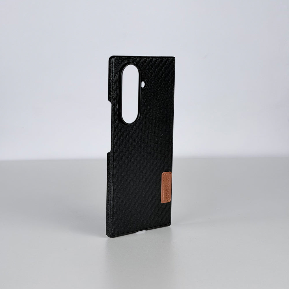 Coblue Leather Grain Drop-Proof Case for Samsung Galaxy Z Fold 7 Carbon | Black