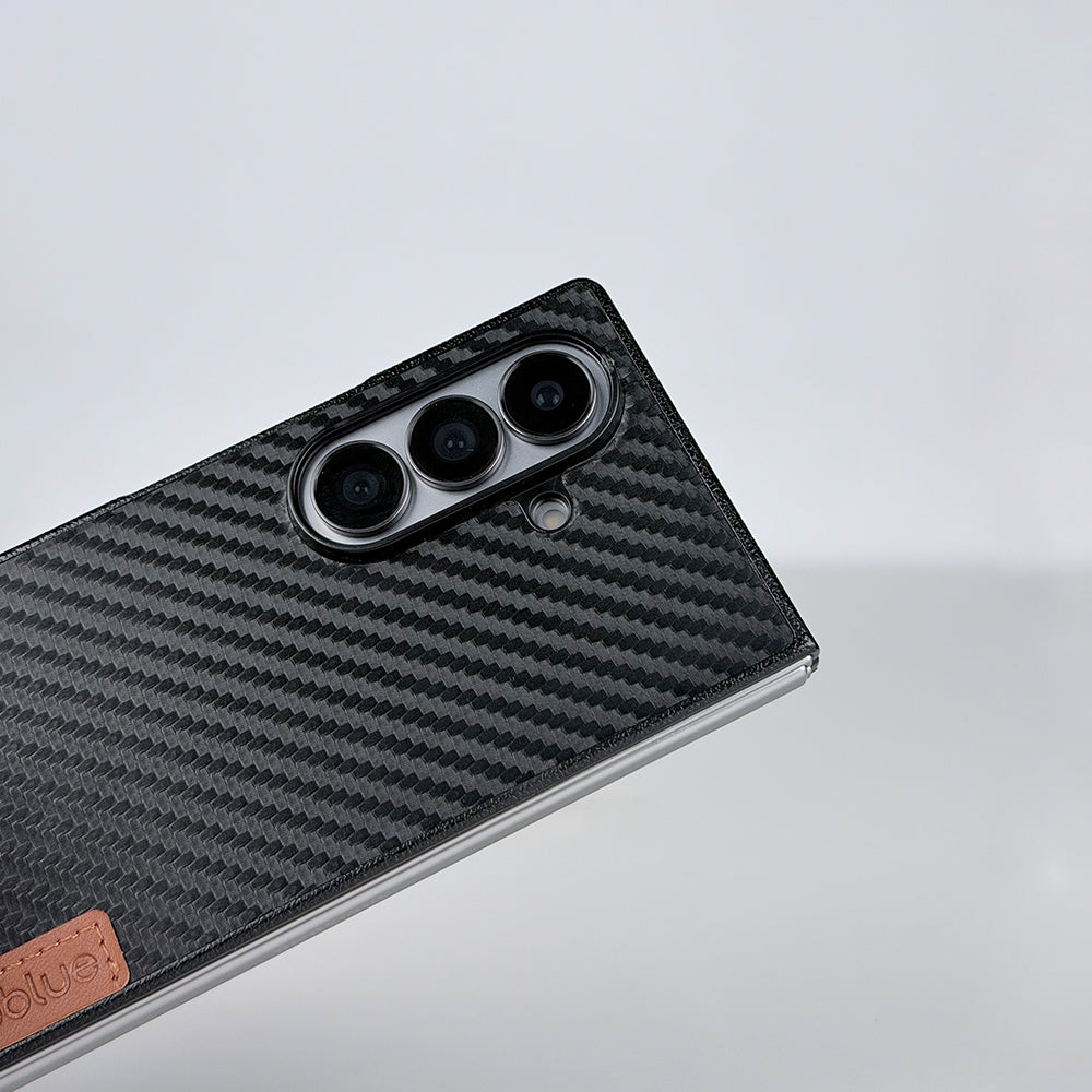 Coblue Leather Grain Drop-Proof Case for Samsung Galaxy Z Fold 7 Carbon | Black