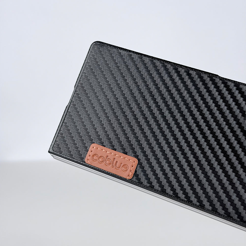 Coblue Leather Grain Drop-Proof Case for Samsung Galaxy Z Fold 7 Carbon | Black