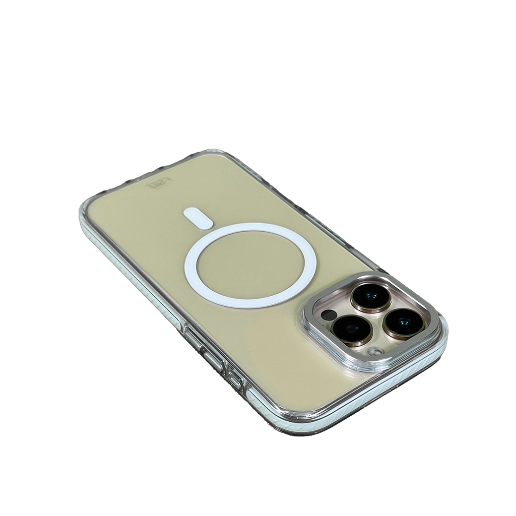 LZEL iPhone 16 Pro Armor Clear Case With MagSafe | Silver