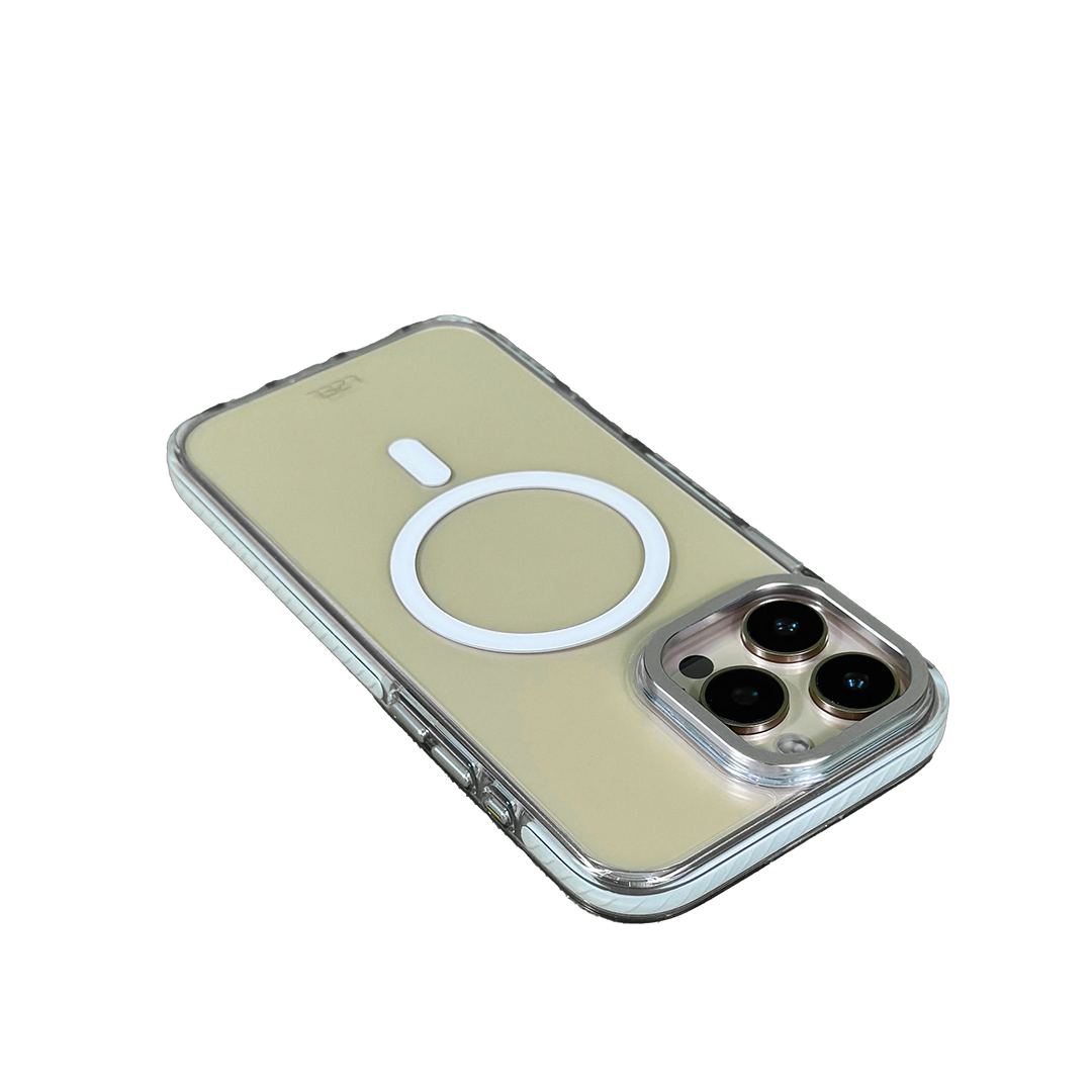 LZEL iPhone 16 Pro Armor Clear Case With MagSafe | Silver