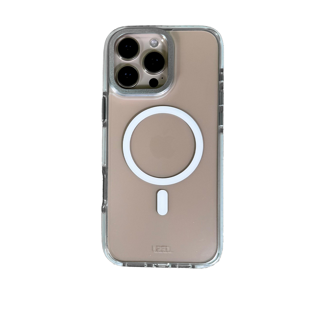 LZEL iPhone 16 Pro Max Armor Case Clear | White