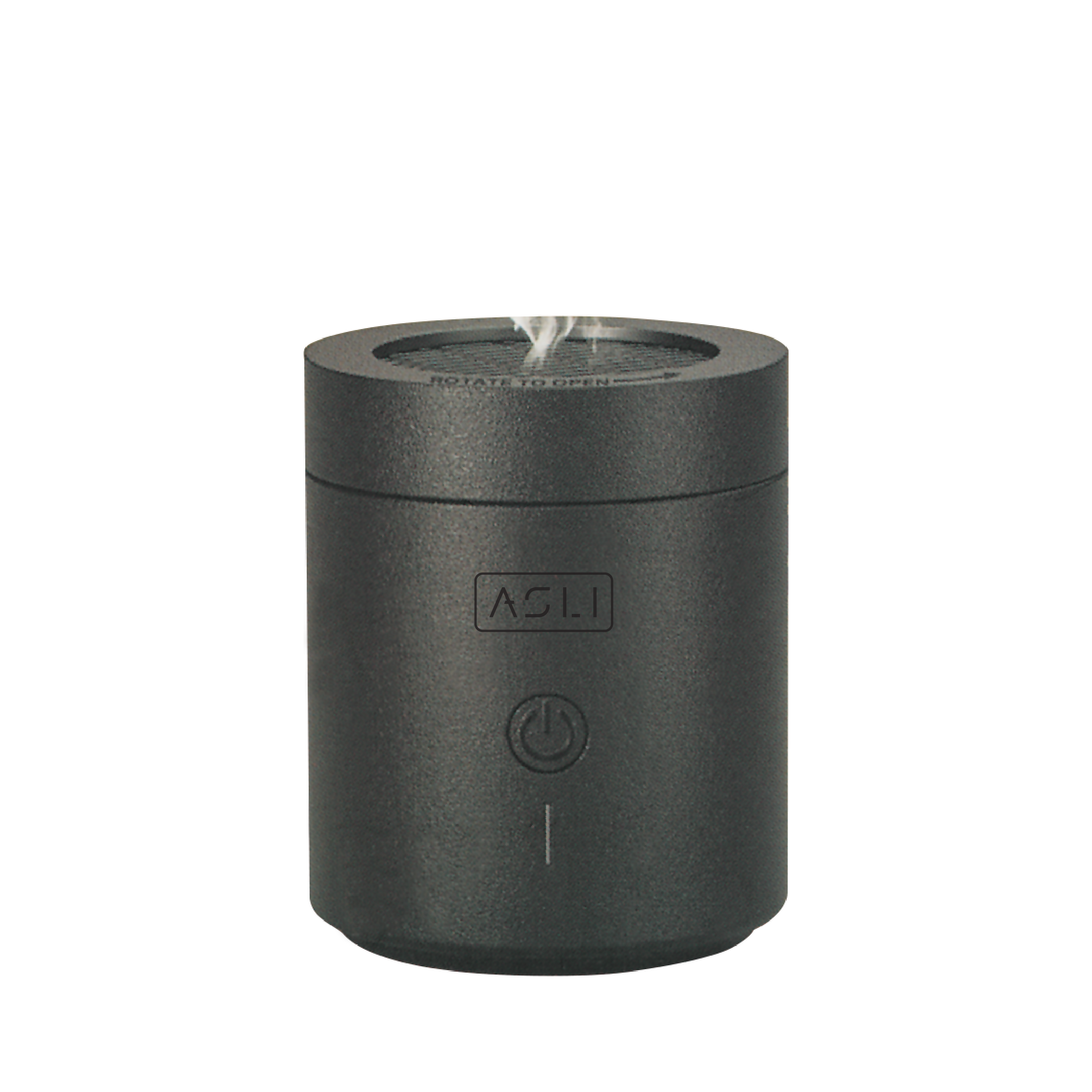 Asli Global Amberiq Essence Electric Incense Bakhoor Burner with Rotating Flip | Black