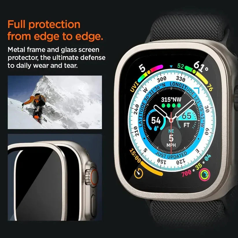 LZEL Zentrix Shield Titanium Edge Screen Protector For 49mm Watch | Titanium