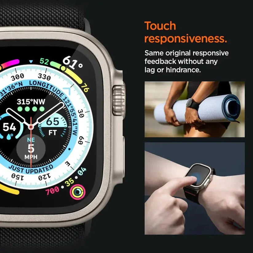 LZEL Zentrix Shield Titanium Edge Screen Protector For 49mm Watch | Titanium