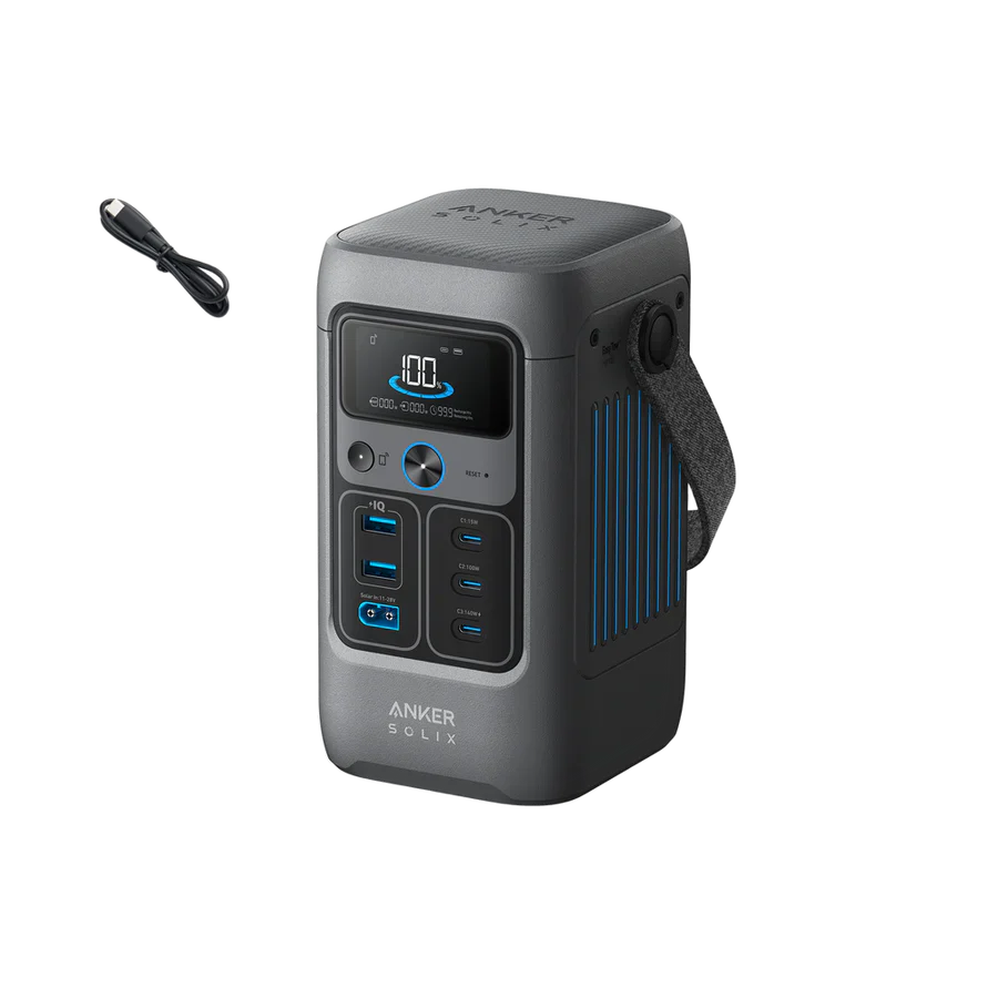 Anker SOLIX C200 DC Portable Power Station - 192Wh | 200W | Dark Gray