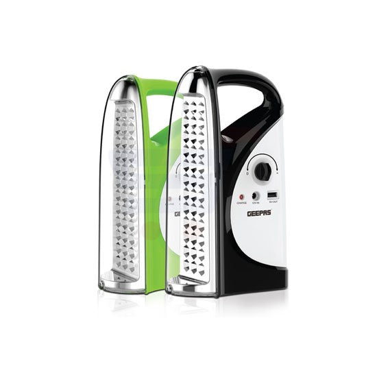 Geepas 2 IN 1 Combo 200 Hours Continuous Working Emergency Lantern