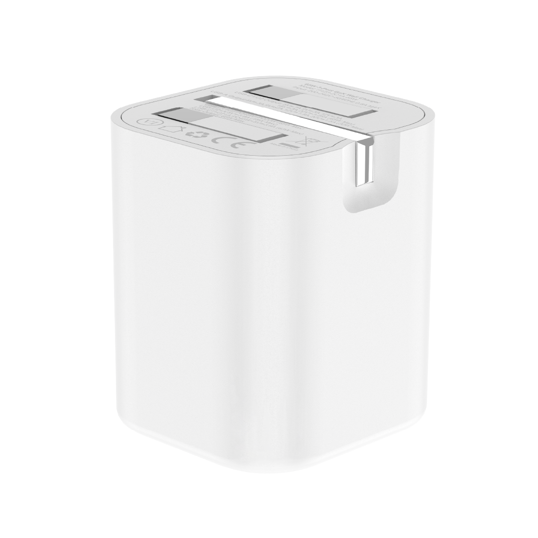 Asli  Global Maxcharge 65 Gan 3-Port Usb-A & Dual Usb-C Fast Charger | White