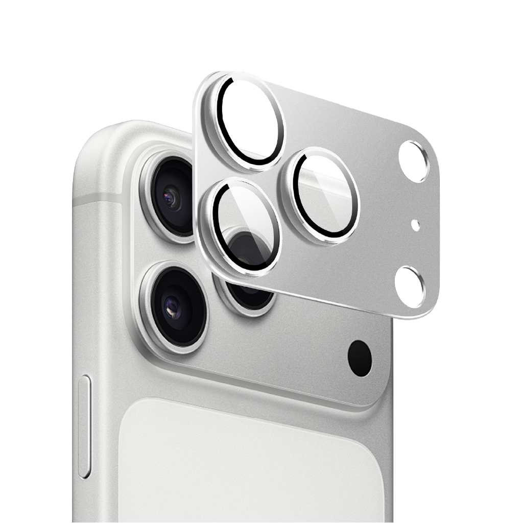 Asli  Global Armorlens Series Metal Tempered Glass Camera Lens Protector For IPhone 17 Pro Max | Silver