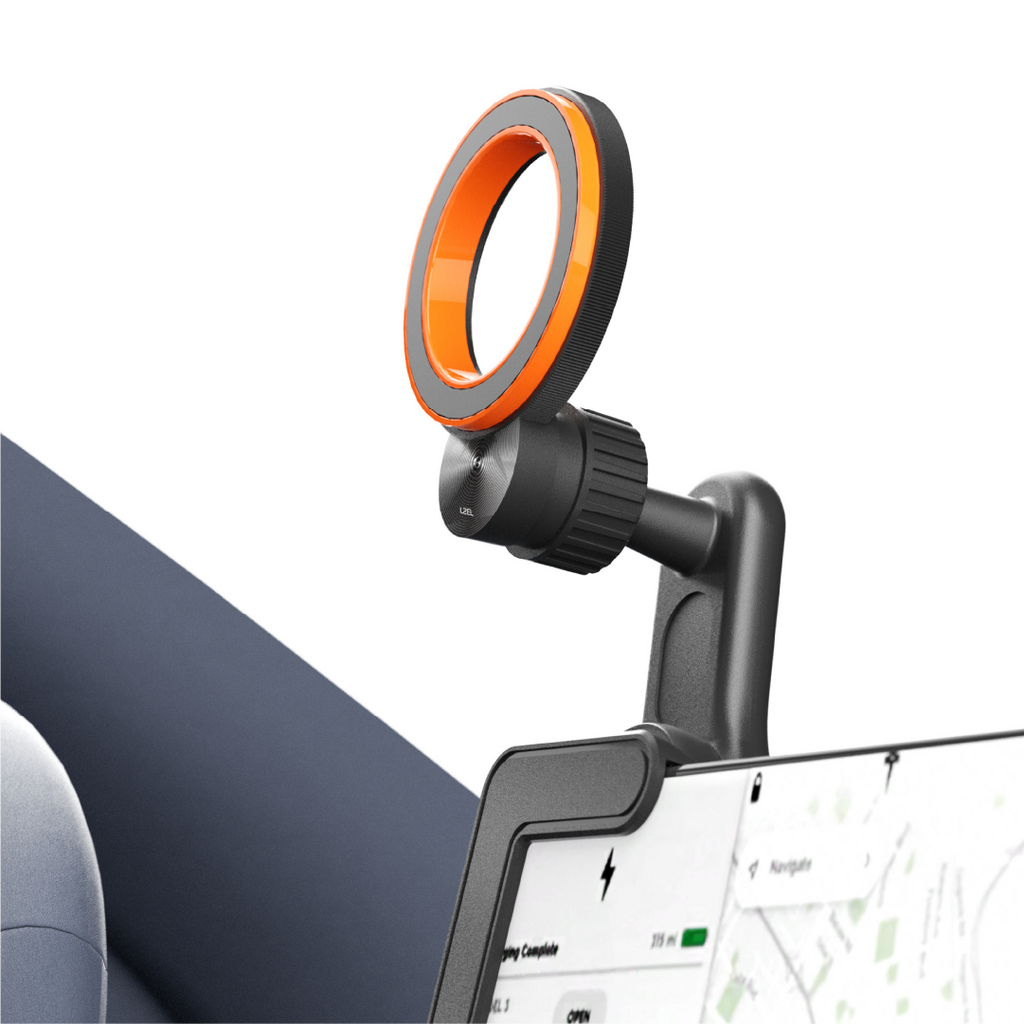 LZEL Mountmag Drive 360Â° Rotating Abs Car Monitor Holder Stable Mount For Tesla, Byd & Ev Cars
