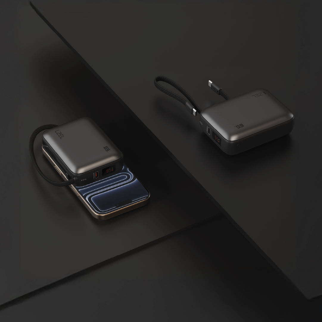 LZEL Zenoflex Flow10 20000Mah Pd3.0 & Qc 3.0| 65W |Dual Usb-C Input/Output Power Bank | Black