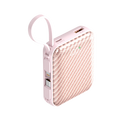 Asli ChargeFlux Mini 10000mAh Power Bank with Built-in USB-C & Lightning Cables, 35W PD Fast Charging