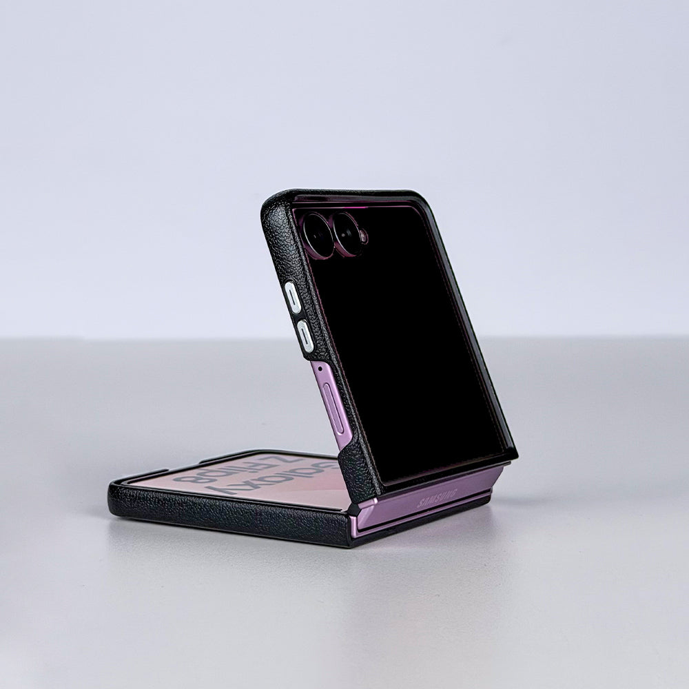 Coblue Premium Leather Magnetic Case â€“ Samsung Galaxy Z Flip 7 | Black