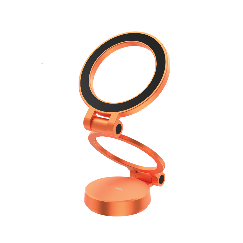 LZEL 360Â° Magnetic Suction Phone Holder Three-Axis Adjustable Angle | Robust Magnetic Grip | Orange