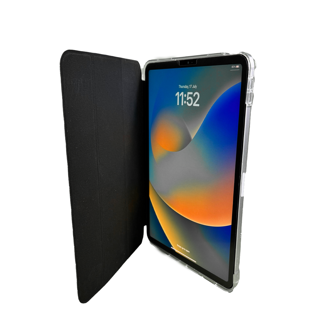 LZEL Imperium Trifolio Smart Folio Case for iPad 10.9" / 11" (A16-2025) – Transparent Back | Black