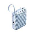 Asli Global Chargeflux Mini Super Fast Charge Powerbank With Built-In Type-C & Lightning Cable | Blue
