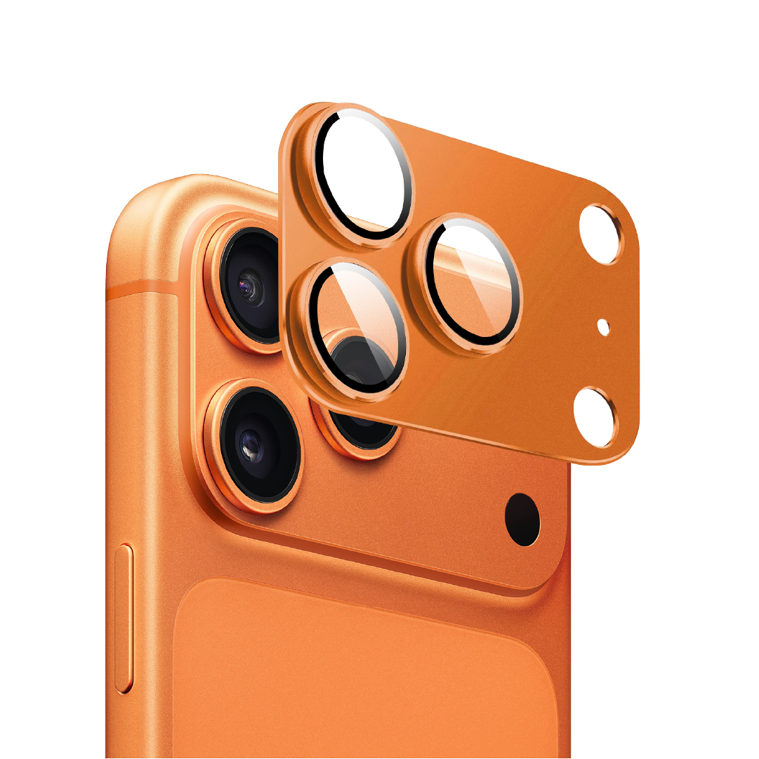 Asli  Global Armorlens Series Metal Tempered Glass Camera Lens Protector For IPhone 17 Pro Max | Orange