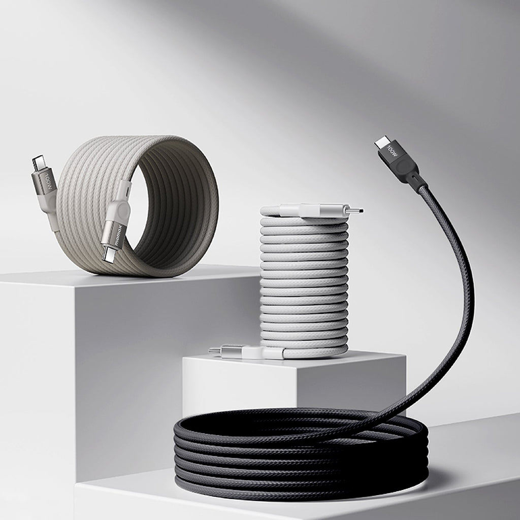 Momax Mag Link USB-C to USB-C 100W Magnetic Cable (1m) | White