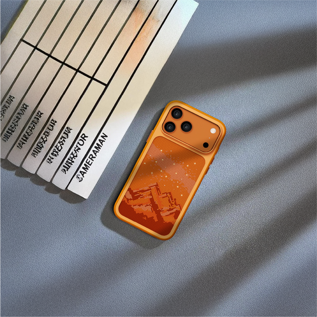 LZEL Mountain Pattern Case With Magsafe For IPhone 17 Pro | Orange