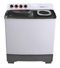Daewoo Twin Tub Washer, 18kg Washing Capacity, 10kg Spin Capacity | White