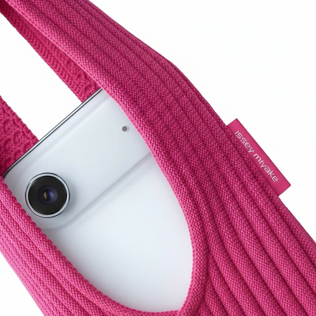Phone Pocket with Strap â€“ Stretch Knit Wearable iPhone Holder 80 cm | Pink