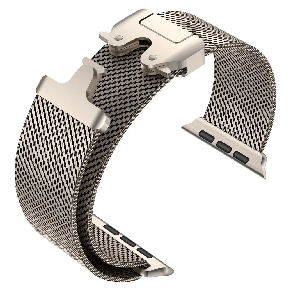 LZEL Avalonflex Titanium  Milanese Loop Watch Band For 42/44/45/46/49mm (S10) | Natural Titanium
