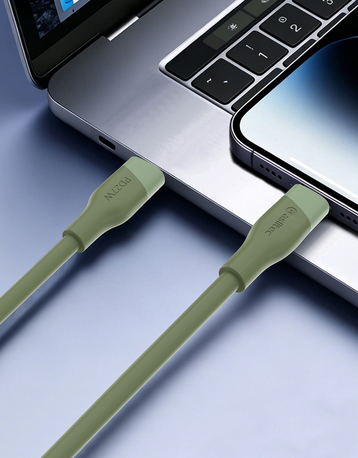 aslitec SILICORECHARGE SYNC Fast Charging & Data Cable â USB-C to Lightning