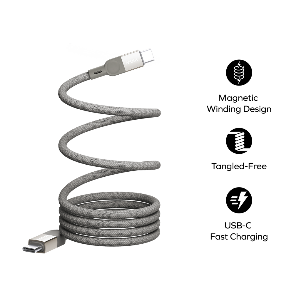 Momax Mag Link USB-C to USB-C 100W Magnetic Cable (1m) | White