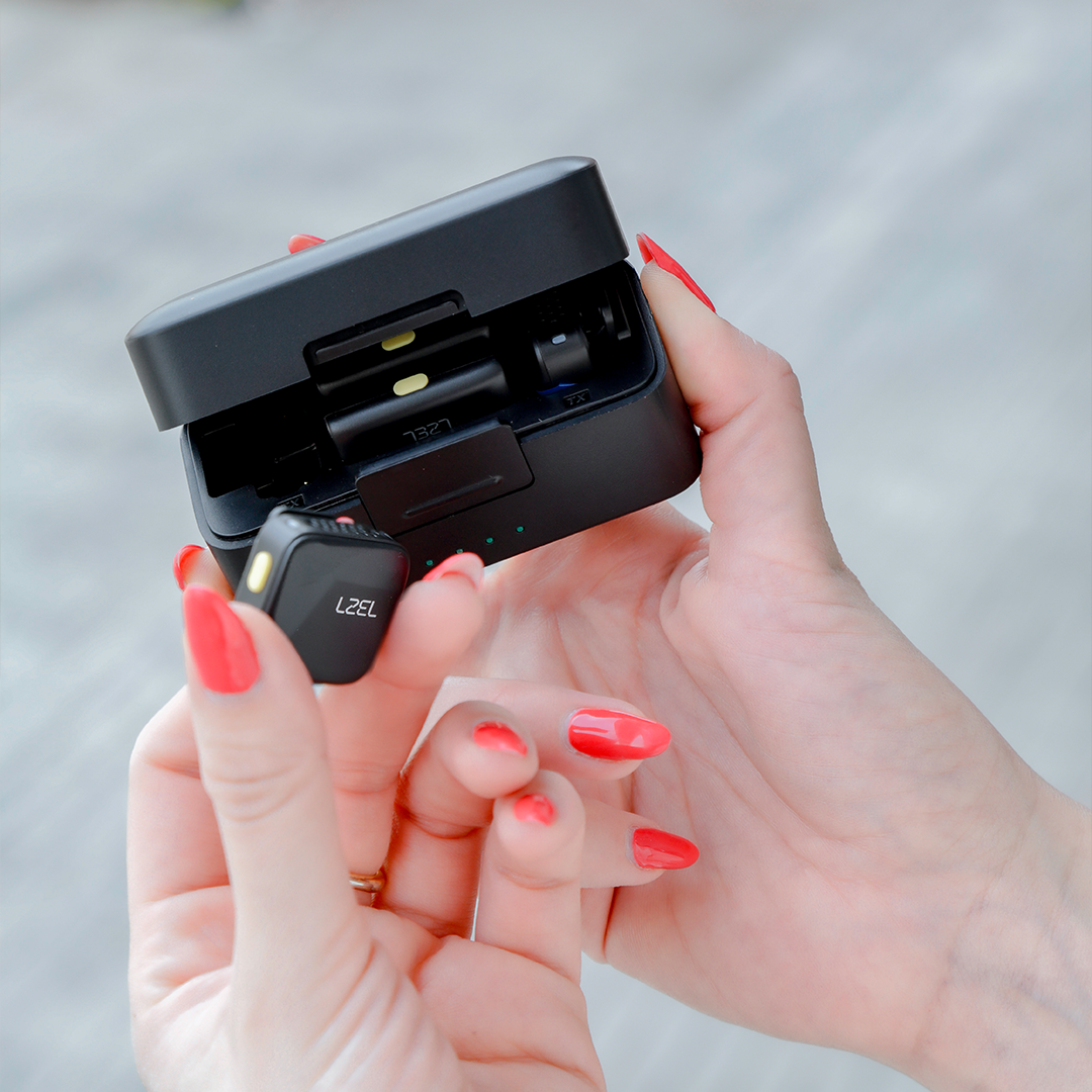 LZEL 2.4 GHz Wireless Microphone – Portable, Clear Audio, Noise Reduction, Mono/Stereo