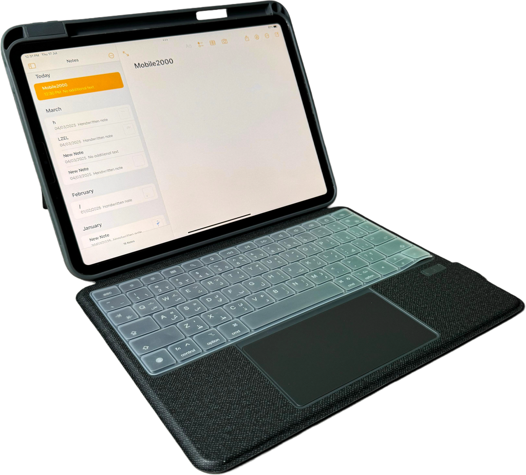 LZEL ZenKey Neura Series Smart Keyboard Case for iPad 10.9” & 11” (A16) 2025 | Black
