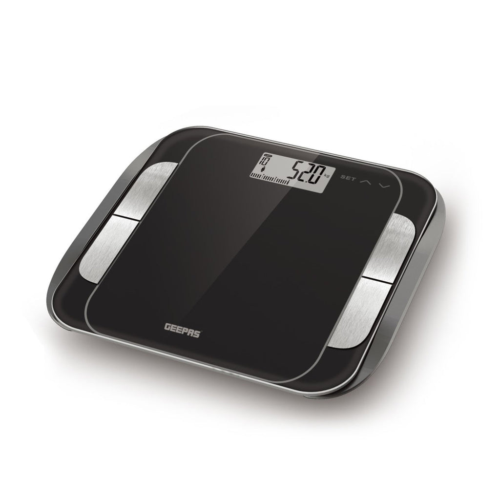 Geepas Digital Body Fat Scale, BIA, LCD, 180kg | Smart Measurement