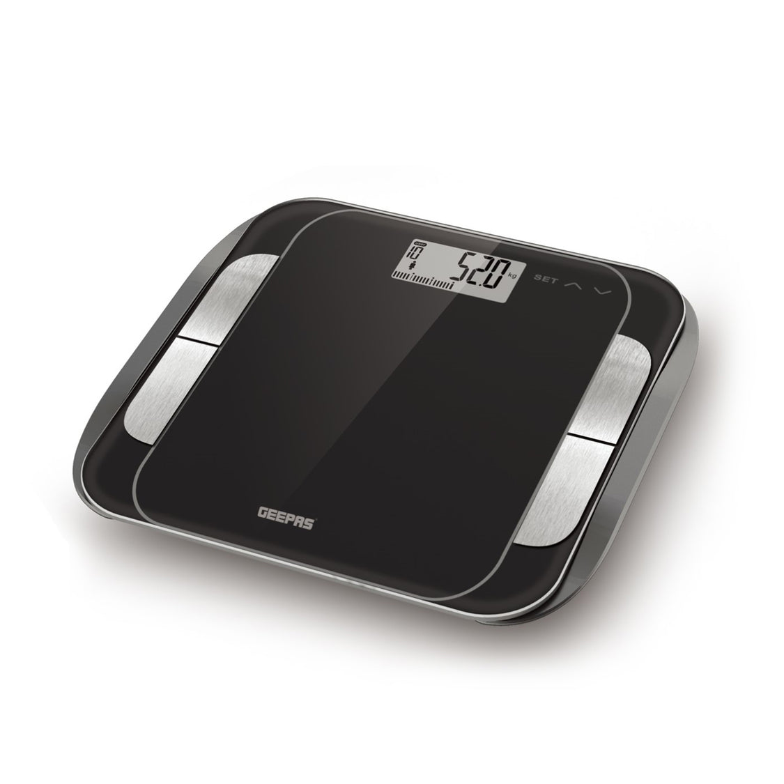 Geepas Digital Body Fat Scale, BIA, LCD, 180kg | Smart Measurement