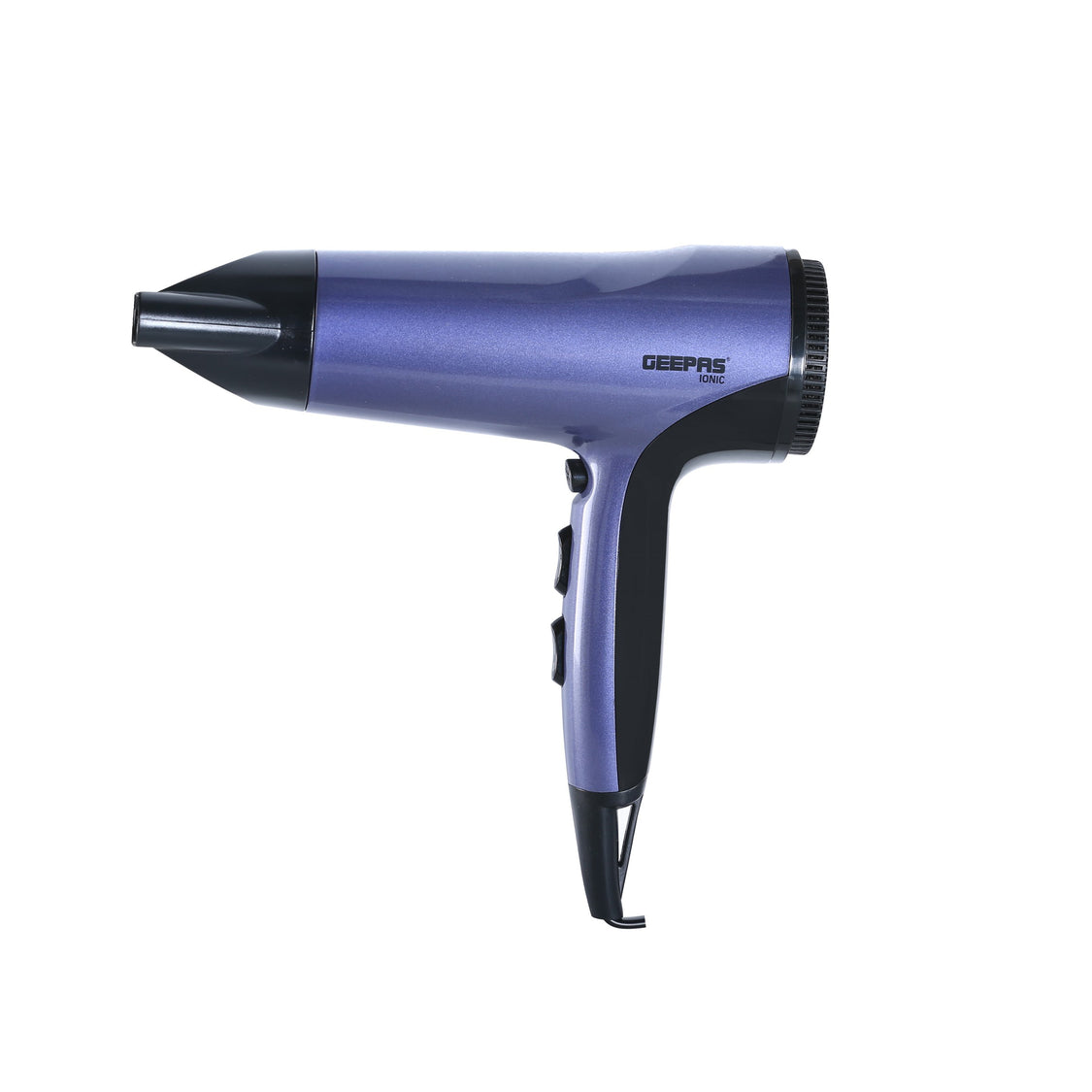 Geepas Compact Travel Hair Dryer â?? 1800W, 2 Speeds, 3 Heat Settings, Ionic & Cool Shot, Removable Filter