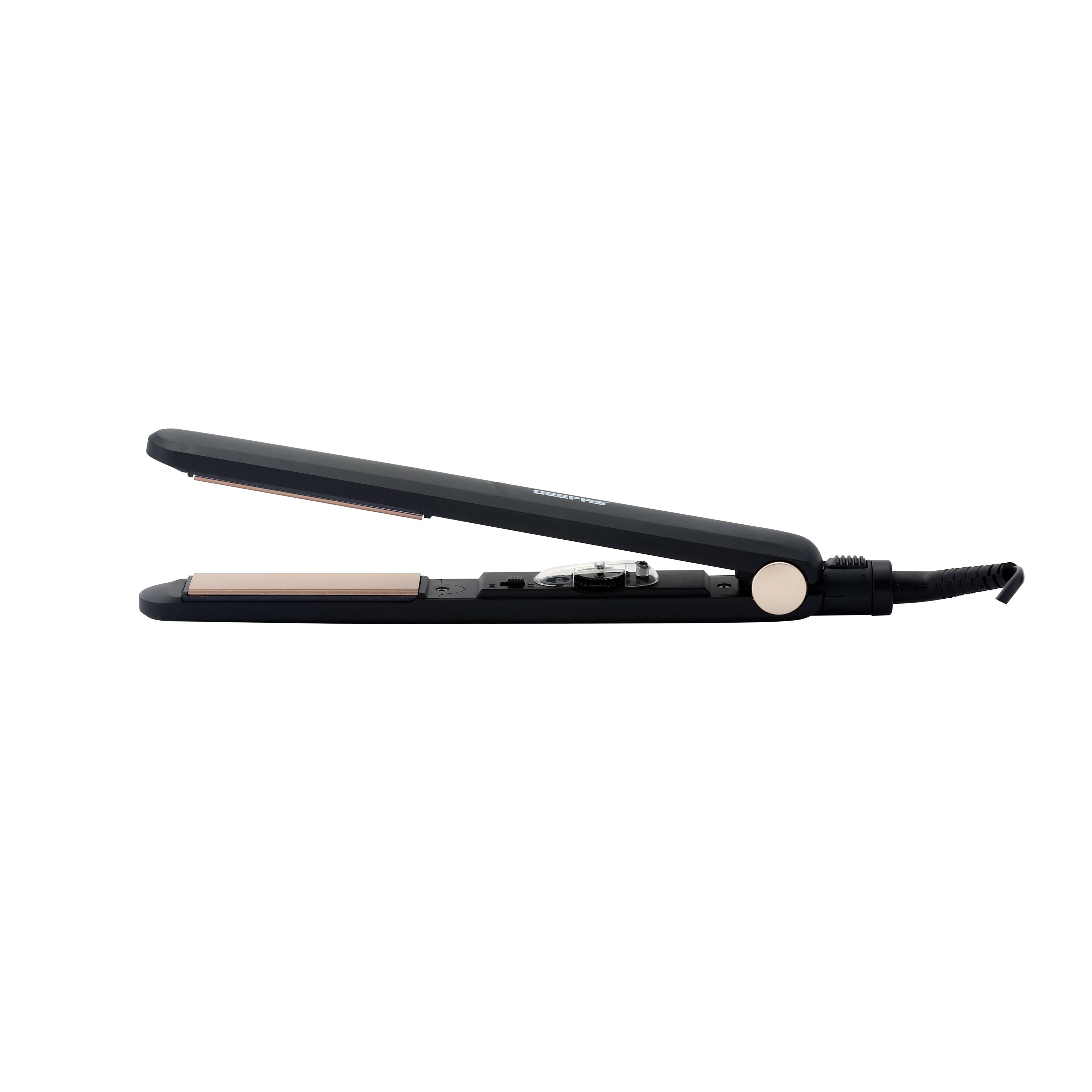Geepas Easy-Style Hair Straightener with Ceramic Coated Plates, Adjustable Temperature 230Â°C, Lockable Handle & 360Â° Swivel Cord