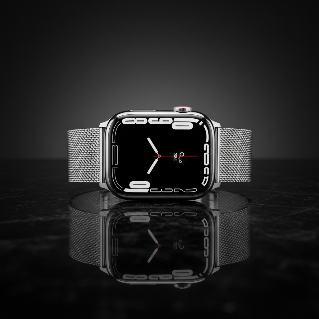 Apple Watch Series 7 GPS + Cellular, 45mm Silver Stainless Steel Case with Silver Milanese Loop