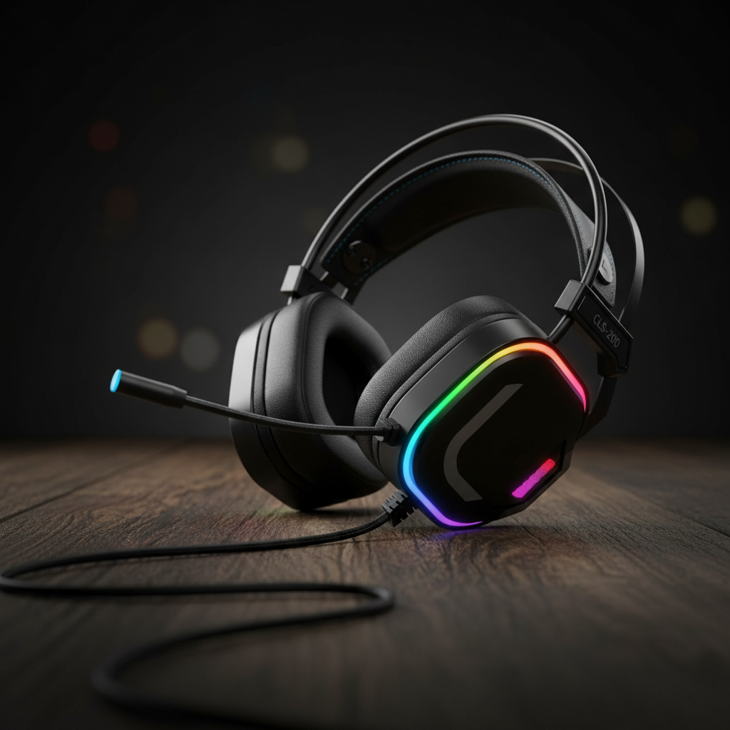 Colusi Gaming Headset 3.5+USB Compatible With Pc/Desktop/Laptop/Switch/Ps4/Ps5/Xbox| Black