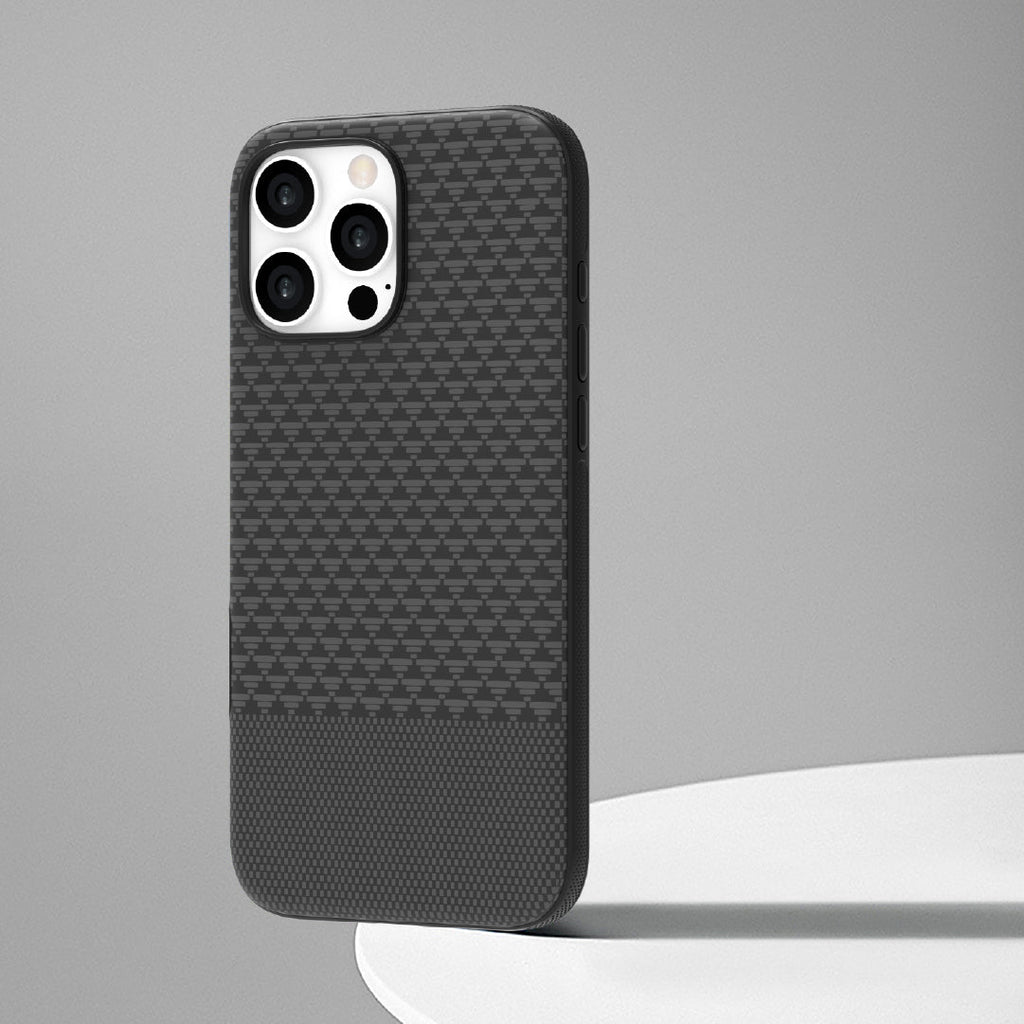 LZEL MagCarbon Splice Case for iPhone 16 Pro Max | Black Carbon