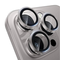 Asli Edgeguard Series 9h Hardness Hd Corning Camera Glass For Iphone 16 Pro/16 Pro Max | Titanium Gray