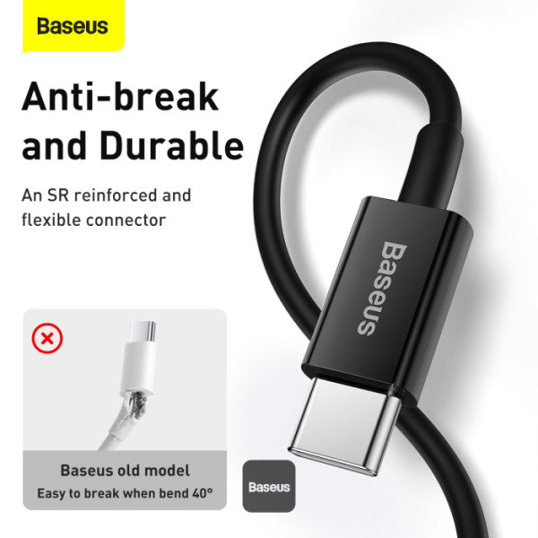 Baseus Silky Series Fast Charging Cable USB-C to iP 20W 2m | Cluster Black