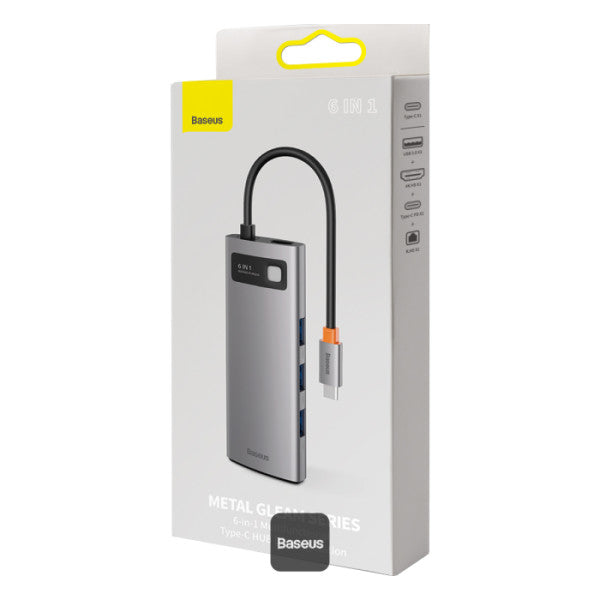 Baseus Metal Gleam II 6-in-1 USB HUB | Space Grey